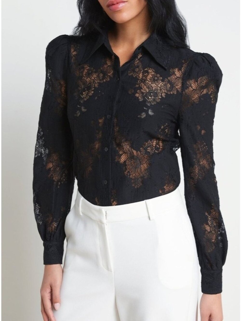 LAGENCE Jenica Lace Blouse in black, XS
